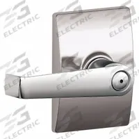 SCHLAGE RESIDENTIAL Door Lockset: Privacy Lever Locksets, Chrome, ADA Compliant (MPN F40 ELA 625 CEN). Key specifications — Ligature Resistance: Not Ligature-Resistant; Brand: SCHLAGE RESIDENTIAL; Lockset Function ANSI Code: F76; Visual Indicator Message: No Message; Lockset Style: Elan; ADA Compliant: Yes; Finish: Bright Chromium-Plated : Brass.