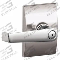 SCHLAGE RESIDENTIAL Door Lockset: Privacy Lever Locksets, Chrome, ADA Compliant (MPN F40 ELA 625 CEN). Key specifications — Ligature Resistance: Not Ligature-Resistant; Brand: SCHLAGE RESIDENTIAL; Lockset Function ANSI Code: F76; Visual Indicator Message: No Message; Lockset Style: Elan; ADA Compliant: Yes; Finish: Bright Chromium-Plated : Brass.