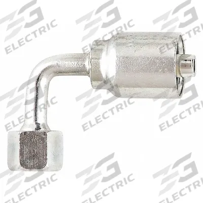 Parker Hydraulic Crimp Fitting: Steel x Steel, 90° Long Elbow, -8 For Hose Dash Size - Parker Crimp Hydraulic Hose Fittings with ORS Connection