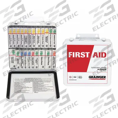 FIRST AID ONLY First Aid Kit and Housing: Industrial, 30 People Served, 163 Components - General Purpose First Aid Kits