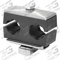 STAUFF Beta Clamp: Smooth Bore, 316 Stainless Steel Clamp, Polypropylene Cushion, For 2 Lines (MPN CRA-106.4/06.4-ACT-GD-AS-U-W5-K-642012)