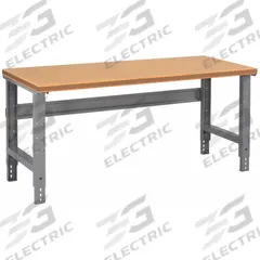 TENNSCO Workbench: Adj Ht, Tempered Hardwood, 72 in x 30 in, 1,500 lb Overall Load Capacity, Gray (MPN WBA-1-3072C). Key specifications — Brand: TENNSCO.