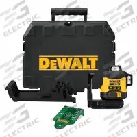DEWALT Laser: 3 Lines, Green Beam, 0 Planes, ±1/8 in @ 30 ft Accuracy, Horizontal/Vertical, 3 Lines (MPN DCLE34031B). Key specifications — attr935979: 20V Max; attr934757: DEWALT; attr936112: ±1/8 in @ 30 ft; attr936114: Electronic Self-Leveling; attr935981: Trade Versatile Bracket.