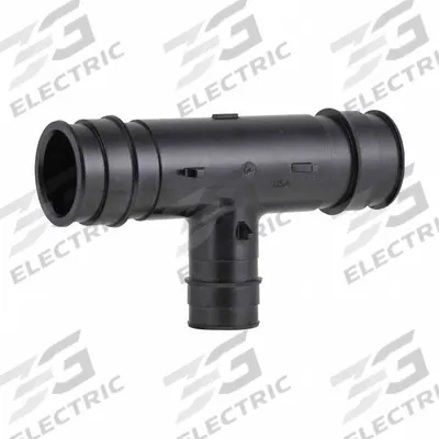 UPONOR Barbed Tee: 2 1/2 in ID x 2 1/2 in ID x 1 in ID Size - Expansion Polymer Barbed Tube Fittings