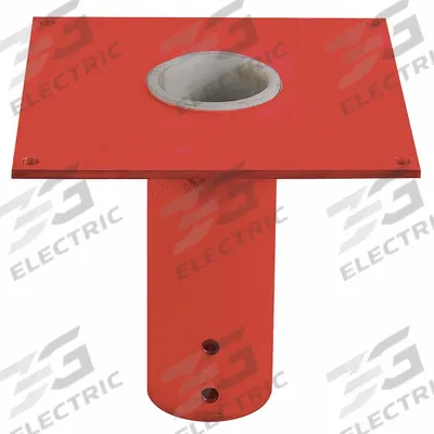 Dayton Mounting Base: Socket, 2,000 lb Max Load Capacity, Welded Steel - Socket-Mount Bases