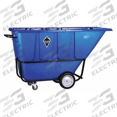 GRAINGER Tilt Truck: 27 cu ft, 1,250 lb, 77 in L x 33 1/4 in W x 43 in H, Blue - Steel-Reinforced Plastic Tilt Trucks