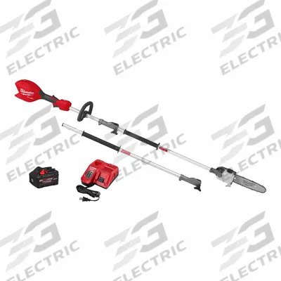 MILWAUKEE Battery-Powered Pole Saw Kit: 10 in Blade Lg, 7 ft to 10 ft Reach, 8.0 Ah - Battery-Powered Pole Saws