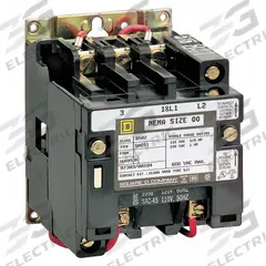 SQUARE D NEMA Magnetic Contactor: Non-Reversing, 2 Poles, NEMA Size 1, 27 A, 120V AC (MPN 8502SCO1V02S). Key specifications — Brand: SQUARE D.