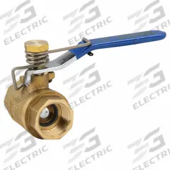 APPROVED VENDOR Manual Two-Way Ball Valve: 3/4 in, Brass, Straight, FNPT x FNPT, Full Port Ball Port (MPN 1WMP2). Key specifications — Brand: APPROVED VENDOR; Handle: Spring-Return Lever.
