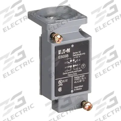 EATON Limit Switch Body: EN50041 Body, 2 Mounting Holes, 2NO/2NC - Bodies for Limit Switches