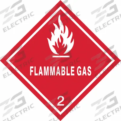 APPROVED VENDOR Container Label: Flammable Gas, 4 in x 4 in, 4 in Label Ht, Paper, Label - Class 2: Gases