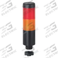 WERMA Tower Light Assembly: 2 Tier, Red/Yellow, Sounder Tier Included, 141 mm Overall Ht, Steady (MPN 69913075). Key specifications — Manufacturer Part Number: 69913075; Brand: WERMA; Operating Voltage: 24V AC/DC; Light Tier Color: Yellow.