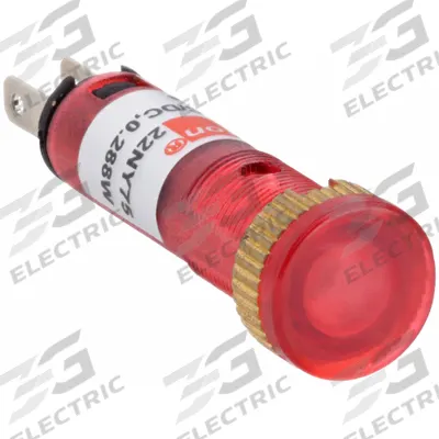 Dayton Flush Panel Light: 5/16 in Panel Mounting Hole Dia, LED - LED Indicator Pilot Lights