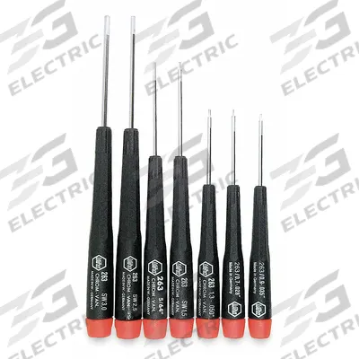 WIHA Precision Screwdriver Set: 1-10 Pieces, 7 Pieces, Hex Tip, Ergonomic Grip - Precision Screwdriver Sets