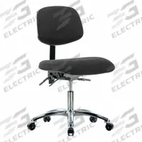 ESD Chair: Fabric, Armless, Ht Range 19 in to 24 in, 18 1/2 in Seat Wd, 17 in Seat Dp, 5 Casters (MPN BR-ESD-FDHCH-CR-T0-A0-EC-ESDBLK). Key specifications — Foot Support: No; Back Tilt Backward: 13.5°; Back Tilt Forward: 10.5°; Base Material: Aluminum; Brand: APPROVED VENDOR; Product Type: ESD Chair; ESD-Safe: ESD-Safe.