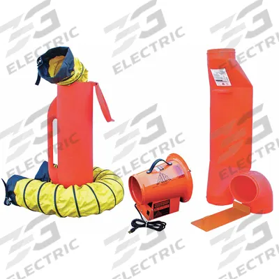AIR SYSTEMS INTERNATIONAL Confined Space Fan Kit: 115 V AC, 8 in Duct Dia, 1/3 hp Horsepower - Axial Blower & Ducting Combination Units