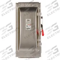 SIEMENS Safety Switch: Fusible, 100 A, Three Phase, 600V AC, 304 Stainless Steel, Indoor/Outdoor (MPN HF363S). Key specifications — Brand: SIEMENS.