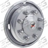PHOENIX Dual Wheel Simulators: Dual Wheel Simulators, For 19.5 in Wheel Dia, Stainless Steel, 8 Lugs (MPN NH8494F)