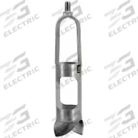AMS Mud Auger Head: Carbon Steel Bail/Stainless Steel Cylinder, 5/8 in Connection Size, Threaded (MPN 400.17). Key specifications — Connection Type: Threaded; Brand: AMS; Product Type: Mud; Material: Stainless Steel Cylinder.