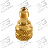PRO-SET Adapter Fitting: 1 3/8 in Lg, 180° Angle, Input 5/16 in Female SAE Right-Hand (MPN AD87). Key specifications — Product Type: Adapter Fitting; Brand: PRO-SET; Manufacturer Part Number: AD87; Material: Brass.