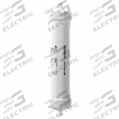 NEPHROS Inline Water Filter: 0.005 micron Micron Rating, Medisulfone, 1/2 in Connection Size - Medical Grade Plumbing Fixture Water Filters