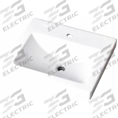 GERBER Bathroom Sink: White, Vitreous China, 20 7/8 in Overall Lg, 17 3/4 in Overall Wd - Countertop Bathroom Sinks without Faucets