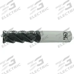 OSG Roughing End Mill: Carbide, TiAlN Coated, 4 Flute, 1/4" Mill Dia, 3/8" LOC, 0.03" Rad, 2" OAL (MPN 20150111)