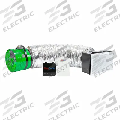 QUIETCOOL Whole House Fan: Ceiling Mount, 16 in Blade, 3,081 cfm Max., 1,541 sq ft Coverage - Ceiling-Mount Low Noise Whole House Fans