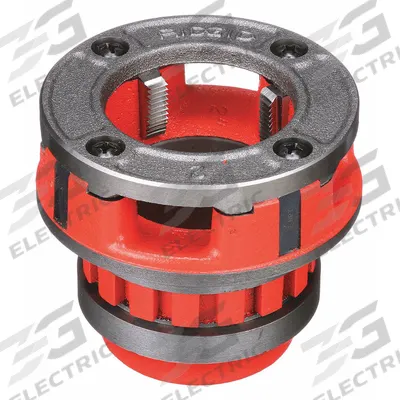 RIDGID Manual Threader Die Head: 12R, For 2 in Pipe, NPT, Alloy Steel - Die Heads for Handheld Pipe Threaders