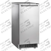 SCOTSMAN Ice Machine: Gourmet, 64 lb Ice per Day, Air Cooled, 34 3/8 in Ht, 14 7/8 in Wd, Silver (MPN CU50PAX-1). Key specifications — attr1277432: 115V; attr1280375: No; attr1277431: 10 ft Drain Tube.