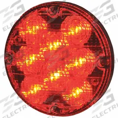 MAXXIMA Bus Warning Light: Perimeter Flashing Warning Light, Red, LED, 12V DC (MPN M90070R). Key specifications — Operating Voltage: 12V DC; Number of Flash Patterns: 1; Includes: Mounting Gasket; Electrical Connection: Blunt Cut Wires; Mount Type: Screw; Brand: MAXXIMA; Shape: Round.
