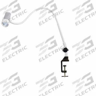 WALDMANN Exam Light: LED, 30,000 lux @ 0.5 m, Clamp, 4400K, 93 CRI, 8 W Watt, 100 to 240V AC - Clamp-Mount Tabletop Medical Lights