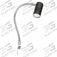APPROVED VENDOR Task Light: LED, DC Adapter, Gooseneck, 20 in Arm Reach, 290 lm Max Brightness (MPN 33HP79). Key specifications — Lighting Technology: LED; Brand: APPROVED VENDOR; Bulb Wattage: 6.5 W; Color: Black; Electrical Connection Type: DC Adapter; Operating Voltage: 100 to 240V AC.