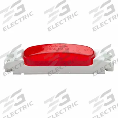 GROTE Clearance Marker Lamp: Clearance Light, LED, Oval, Red, Screw, Pigtail - Clearance Lights