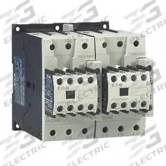 EATON IEC Magnetic Contactor: Reversing, 3 Poles, 3NO Contacts, 65 A, 120V AC Coil (MPN XTCR065D11A). Key specifications — Brand: EATON; Integrated Surge Suppression: Yes.