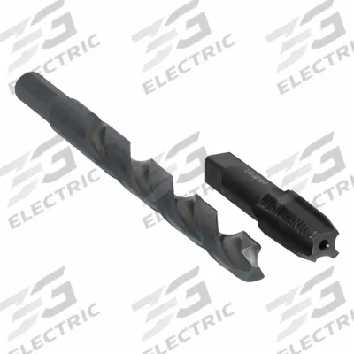 MILWAUKEE Plug Tap and Drill Bit: 2 Pc, 1/4"-18 Tap - Drill Bit & Pipe Tap Sets