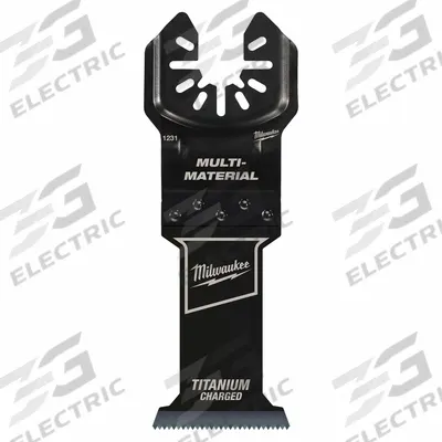 MILWAUKEE Oscillating Tool Blade: 1 3/8 in Blade Wd, 4 1/16 in Overall Lg, Straight Cutting - Open-Back Universal OIS Mounted Blades