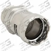 VIEGA MEGAPRESS Crimp Adapter Fitting: 3/4 in Pipe x 1/2 in Pipe Size, Press-fit x MNPT, FKM (MPN 95235). Key specifications — Brand: VIEGA MEGAPRESS.