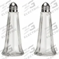 TABLECRAFT PRODUCTS COMPANY Salt and Pepper Shaker: 1 oz Capacity, Glass, Clear, 4 3/8 in Overall Ht (MPN 83S&P). Key specifications — Color: Clear; Brand: TABLECRAFT PRODUCTS COMPANY; Body Material: Glass; Product Type: Shaker; For Food Type: Pepper; Salt.