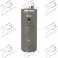 RHEEM Electric Water Heater: 240V, 50 gal, 6 kW, Single Phase, 58.4 in Ht, 25 gph @ 90°F Rise (MPN PROPE50 T2 RH92 CS / 701380). Key specifications — Phase: Single; Brand: RHEEM; Maximum Recovery Flow Rate: 25 gph @ 90°F Rise.