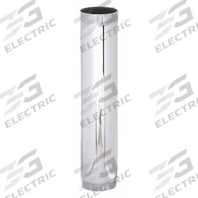APPROVED VENDOR Extension: Brass, Chrome, Silver, 1 1/4 in Nominal Pipe Size, 6 in Overall Lg - Drain Length Extensions