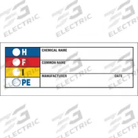 BRADY HMIG Label: 1 1/2 in Ht, 3 7/8 in Wd, Paper, Adhesive, 3 7/8 in x 1 1/2 in, 1,000 PK (MPN 60325). Key specifications — Material: Paper.