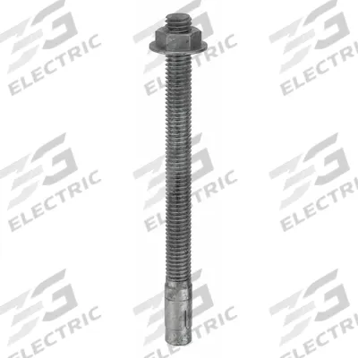 MKT FASTENING Wedge Anchor: 5 in Overall Lg, 3/8 in Dia, 3/8"-16 Thread Size, 4 in Thread Lg - Steel Wedge Anchors