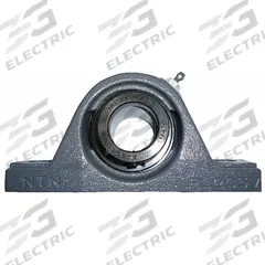 NTN Pillow Block Bearing: 2 in Bore, Cast Iron, Eccentric Collar, 2 1/2 in Shaft Ht, 2,900 RPM (MPN UELP-2M). Key specifications — Brand: NTN; Maximum Speed: 2,900 RPM; Mounting Bolt Size: 5/8 in; System of Measurement: Inch.
