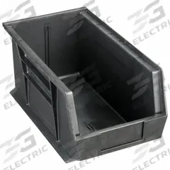 QUANTUM STORAGE SYSTEMS Hang and Stack Bin: 8 1/4 in x 14 3/4 in x 7 in, Black, 60 lb Load Capacity (MPN QUS240CO). Key specifications — Electrostatic Discharge: Electrostatic Discharge Conductive; Brand: QUANTUM STORAGE SYSTEMS; % Recycled Content: 0%.