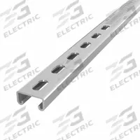 Strut Channel: Steel, Pre-Galvanized Zinc, 12 ga Gauge, Perforated Slot, 8 mm Slot Spacing (MPN DS-SS131612-54-PG/10). Key specifications — Material: Steel; Color: Gray; Finish: Pre-Galvanized Zinc; Slot Type: Narrow Slotted; Brand: DAKOTA SYSTEMS.