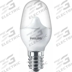 PHILIPS Compact LED Bulb: Candelabra Screw (E12), LED, (C) Candle, C7, 0.5 W Watt, 2700K, Frosted (MPN 0.5C7/LEDnight light/E12/MilkyND120V 2PF). Key specifications — Bulb Shape: C7; Voltage: 120V AC; Bulb Finish: Frosted; Color Temperature: 2700K; Brand: PHILIPS.