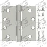 APPROVED VENDOR Butt Hinge: Steel, Full Mortise, 1 3/4 in Leaf Wd (MPN 4PA29). Key specifications — Removable Pin: Yes; Bearing Type: Plain; Material: Steel.