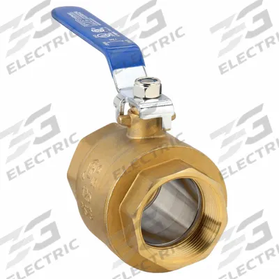 APPROVED VENDOR Manual Two-Way Ball Valve: 2 1/2 in, Brass, Straight, FNPT x FNPT, Two-Piece - Brass Ball Valves