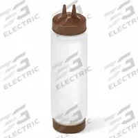 VOLLRATH Squeeze Bottle: 24 oz Capacity, 2 1/8 in Opening Dia, 10 15/16 in Overall Ht, NSF Certified (MPN 23242-130101). Key specifications — Dishwasher Safe: Yes; Brand: VOLLRATH; Color: Brown/Clear.